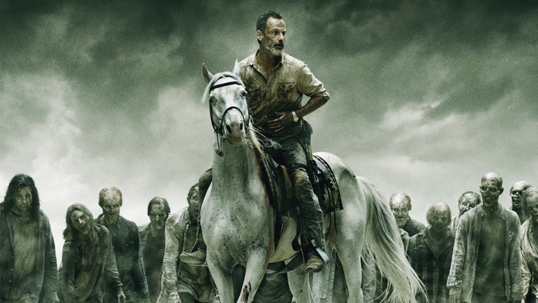 Characters facing a threat in the woods