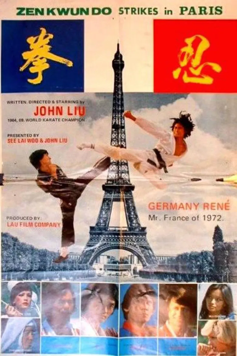 Zen Kwun Do Strikes in Paris poster background