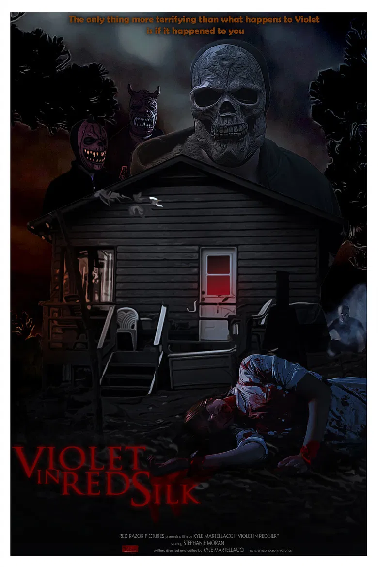 Violet in Red Silk poster background