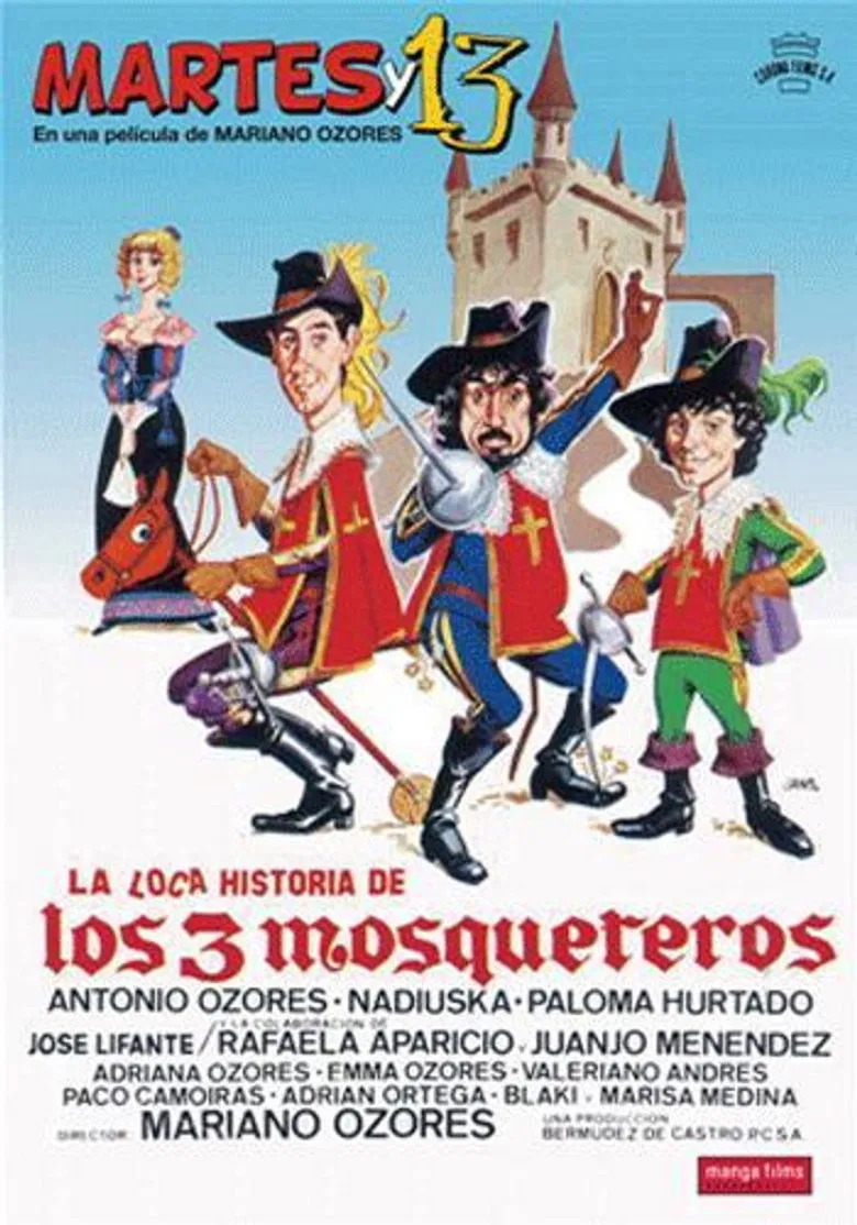 La loca historia de los tres mosqueteros poster background