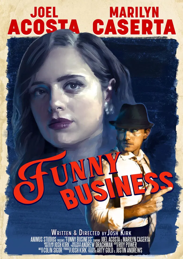 Funny Business poster background