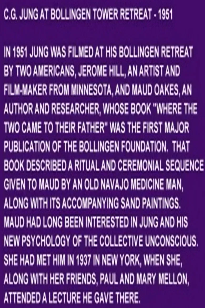 C. G. Jung at Bollingen Tower Retreat poster background