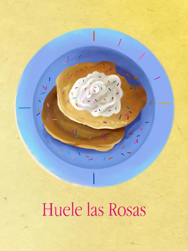 Huele las rosas poster background