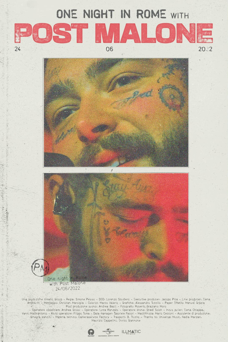 One Night in Rome with Post Malone poster background