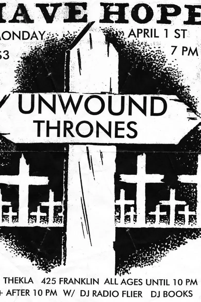 Unwound: Last Show in Thekla, Olympia, Washington 2002 poster background
