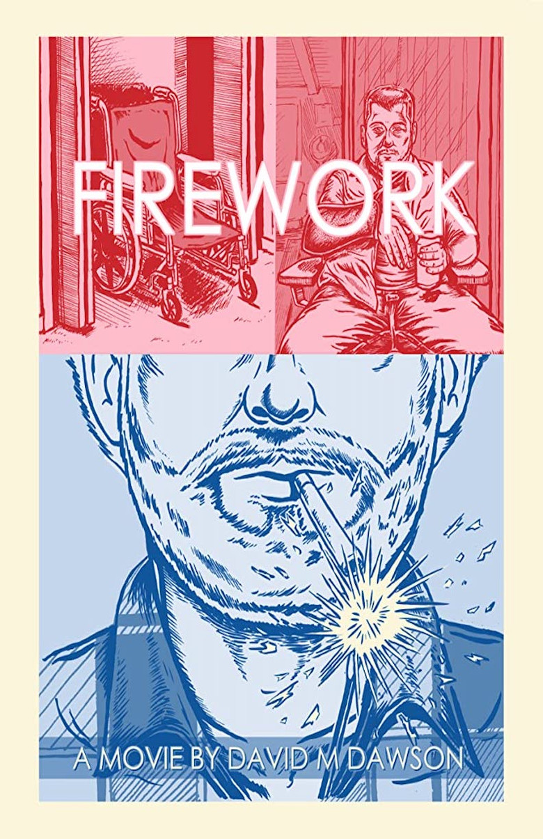 Firework poster background