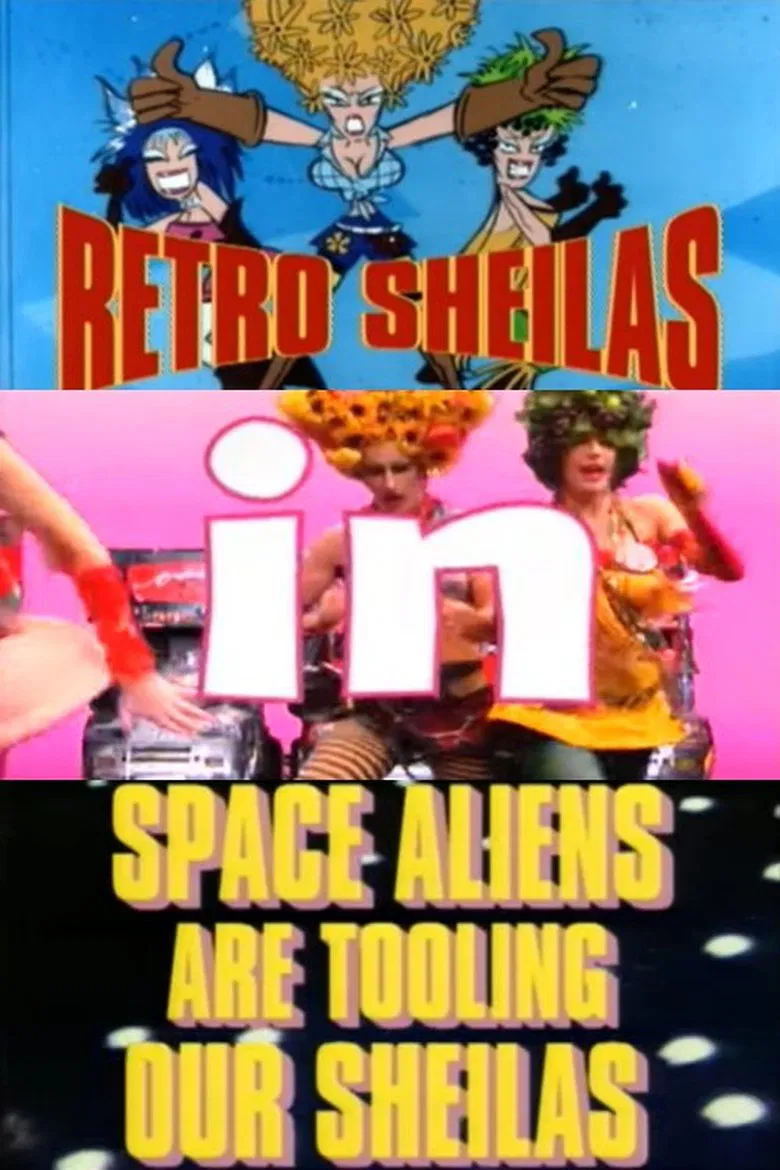 Retro Sheilas in Space Aliens are Tooling our Sheilas poster background