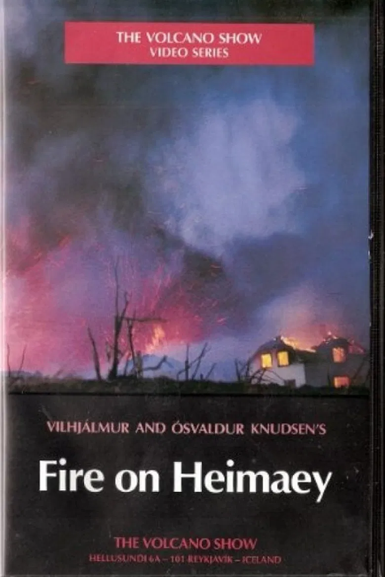 Fire on Heimaey poster background