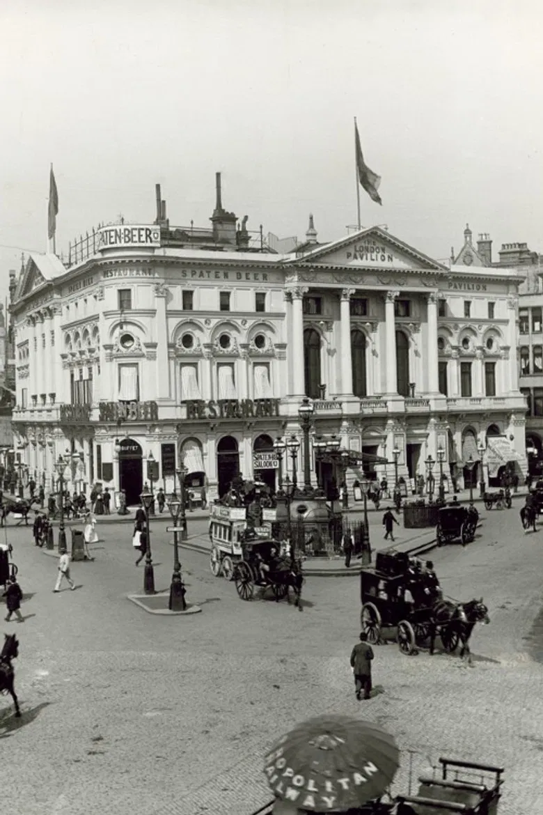 On a Runaway Motor-Car Through Piccadilly Circus poster background