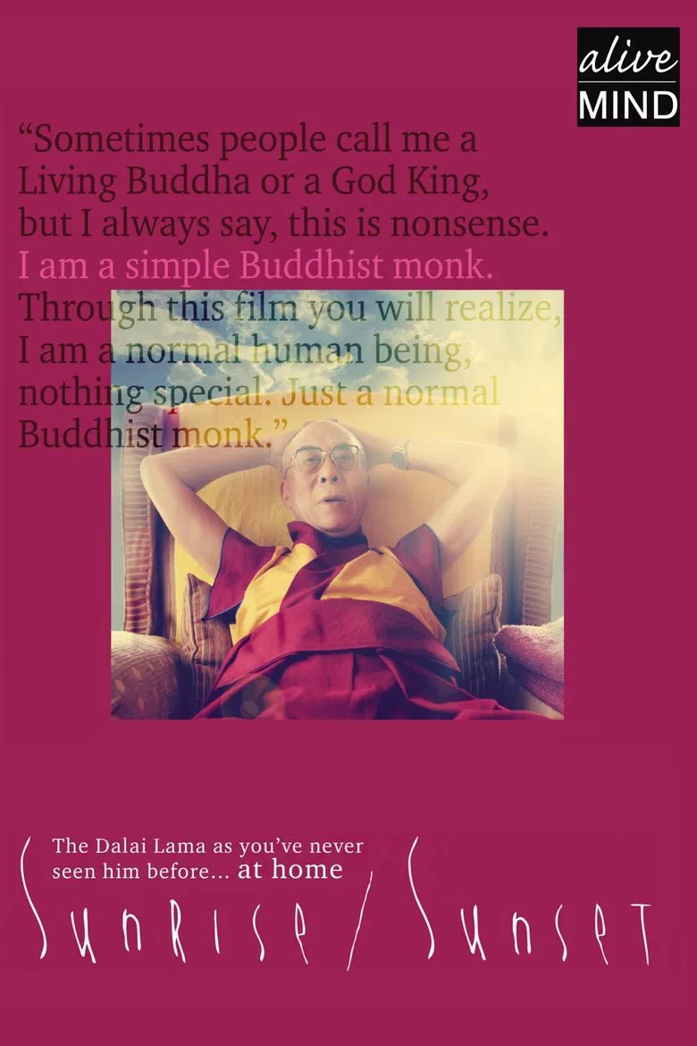 Sunrise/Sunset. Dalai Lama XIV poster background