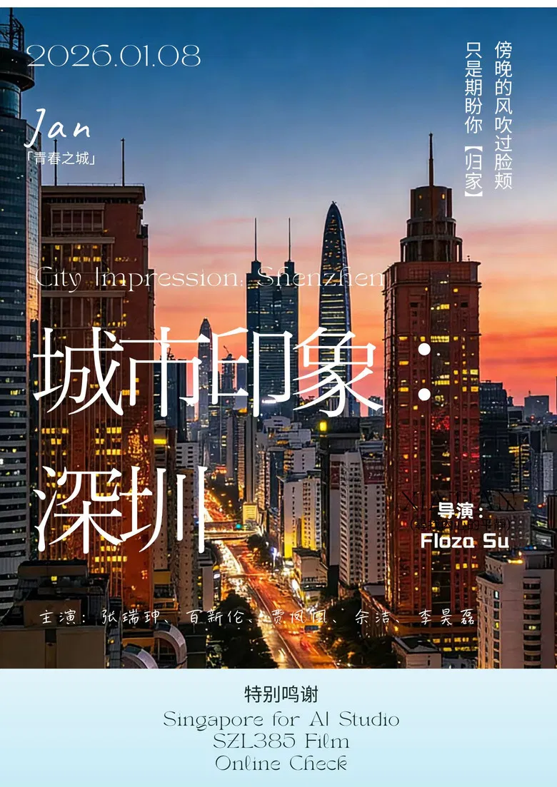 城市印象：深圳 poster background