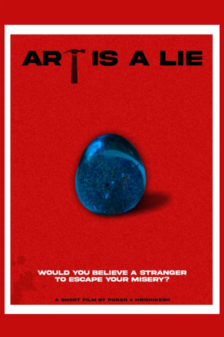 Art is a LIE poster background