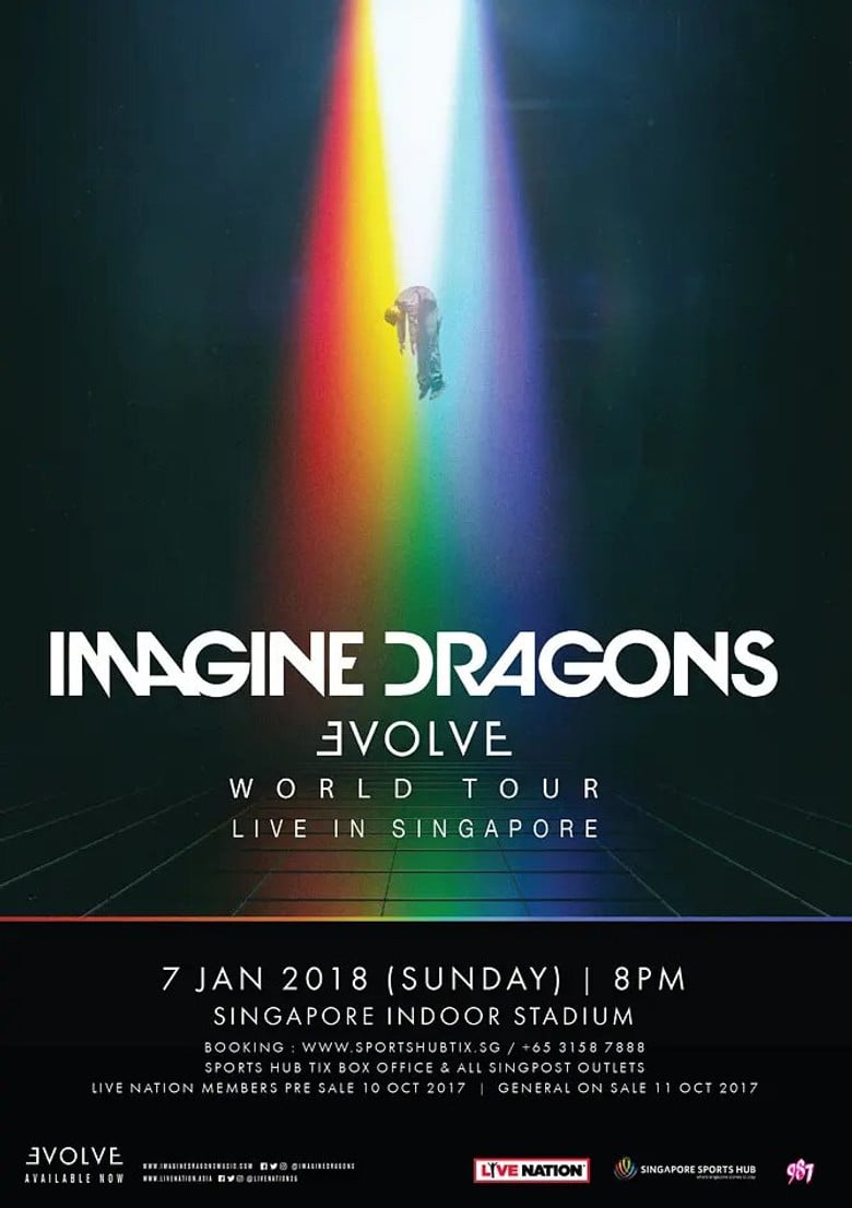 Imagine Dragons Evolve 2018 Live poster background