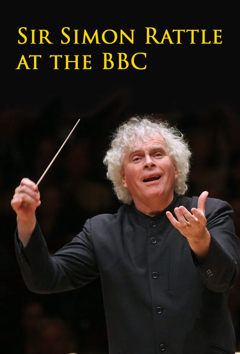 Sir Simon Rattle at the BBC poster background