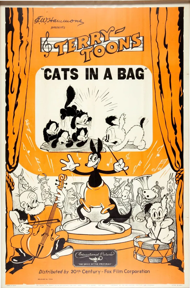 Cats in a Bag poster background