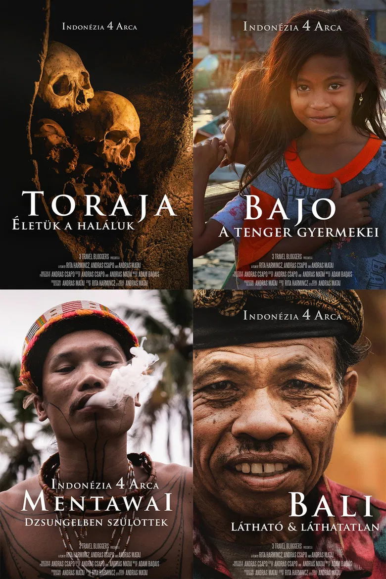 Indonézia 4 arca poster background