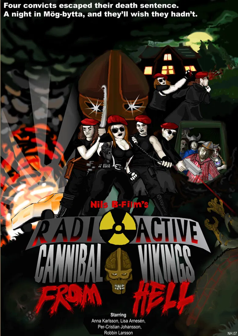 Radioactive Cannibal Vikings from Hell poster background