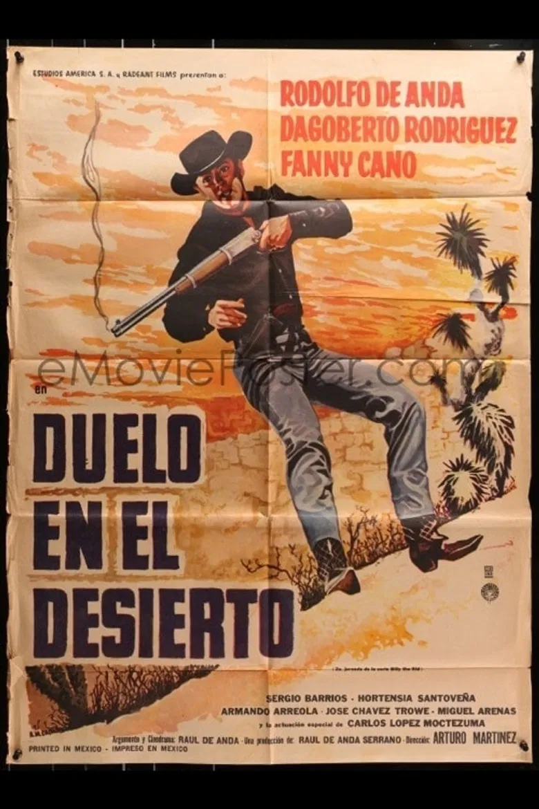 Duelo en el desierto poster background
