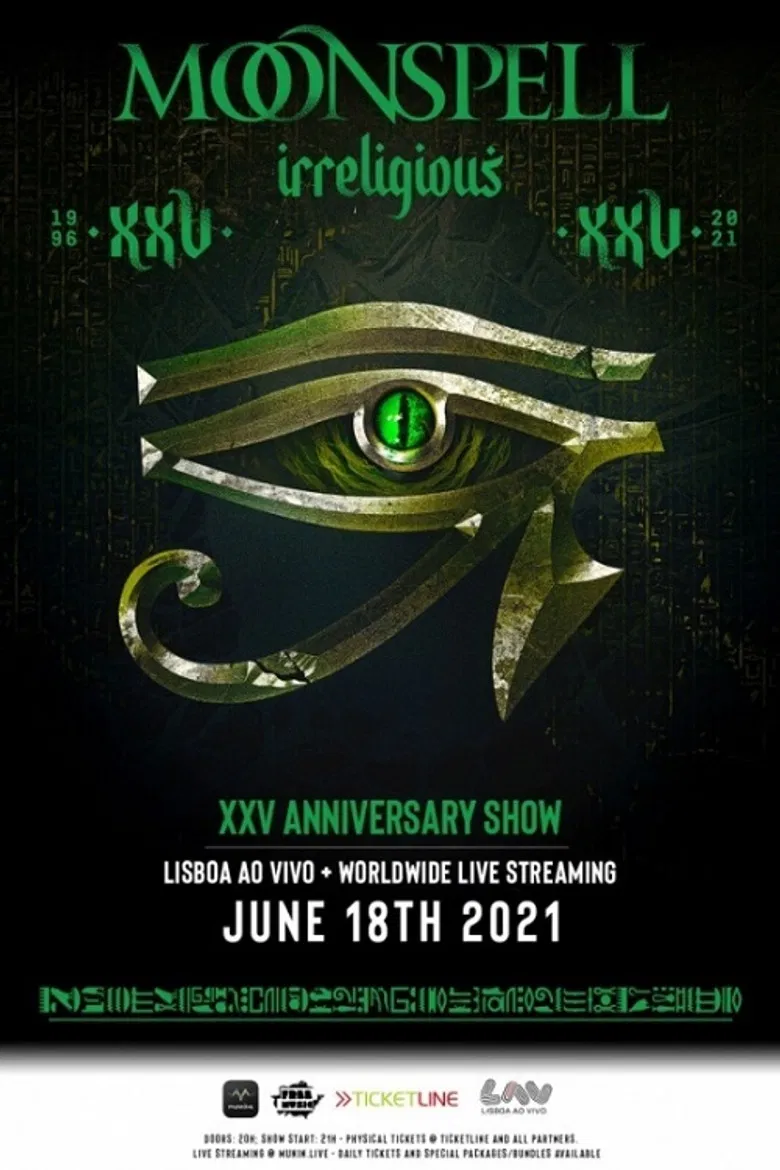 Moonspell: Irreligious XXV Anniversary Show poster background