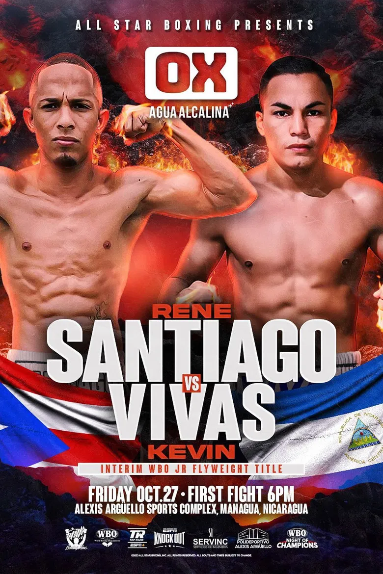 Rene Santiago vs. Kevin Vivas poster background
