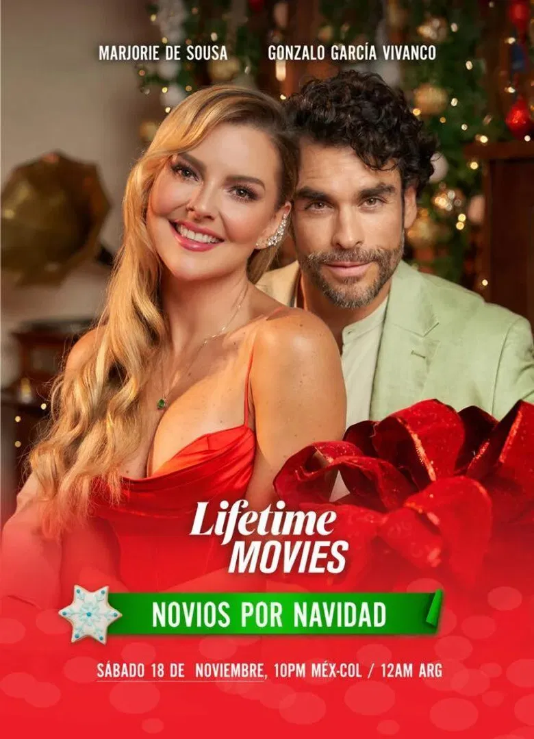 Novios por Navidad poster background
