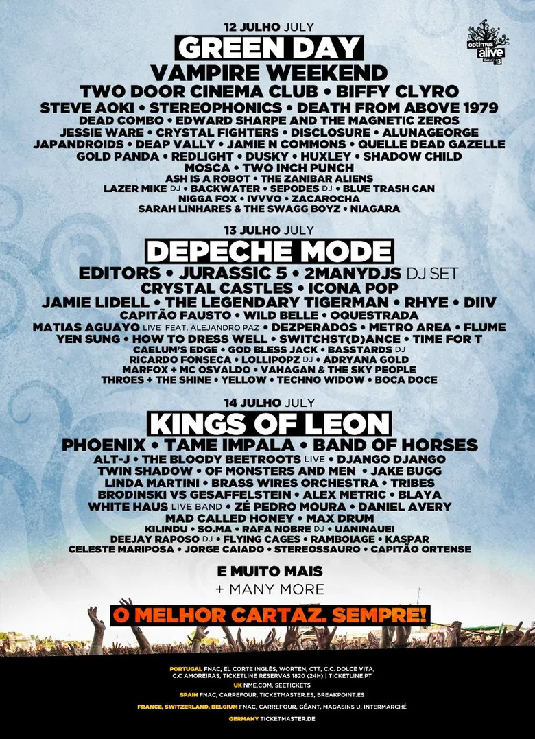 Green Day - Optimus Alive poster background