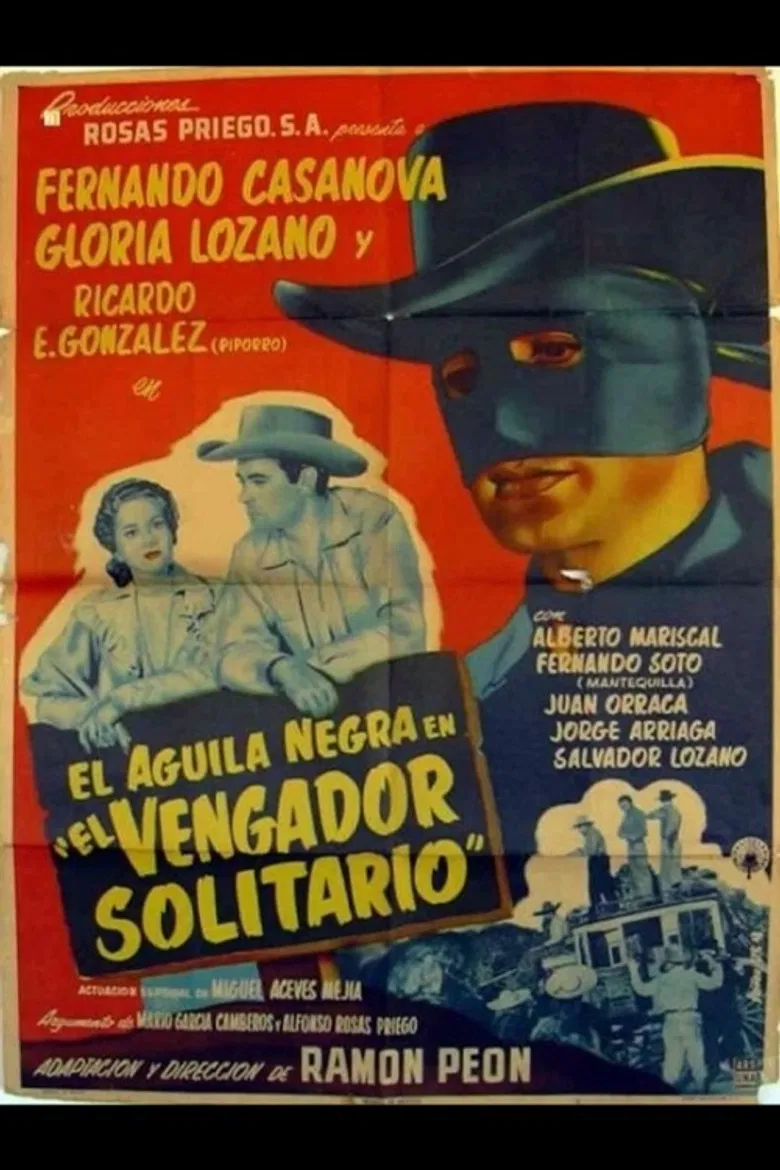 El aguila negra en 'El vengador solitario' poster background