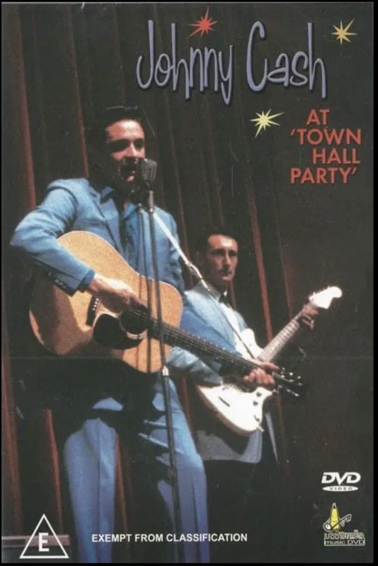 Johnny Cash at 'Town Hall Party' poster background