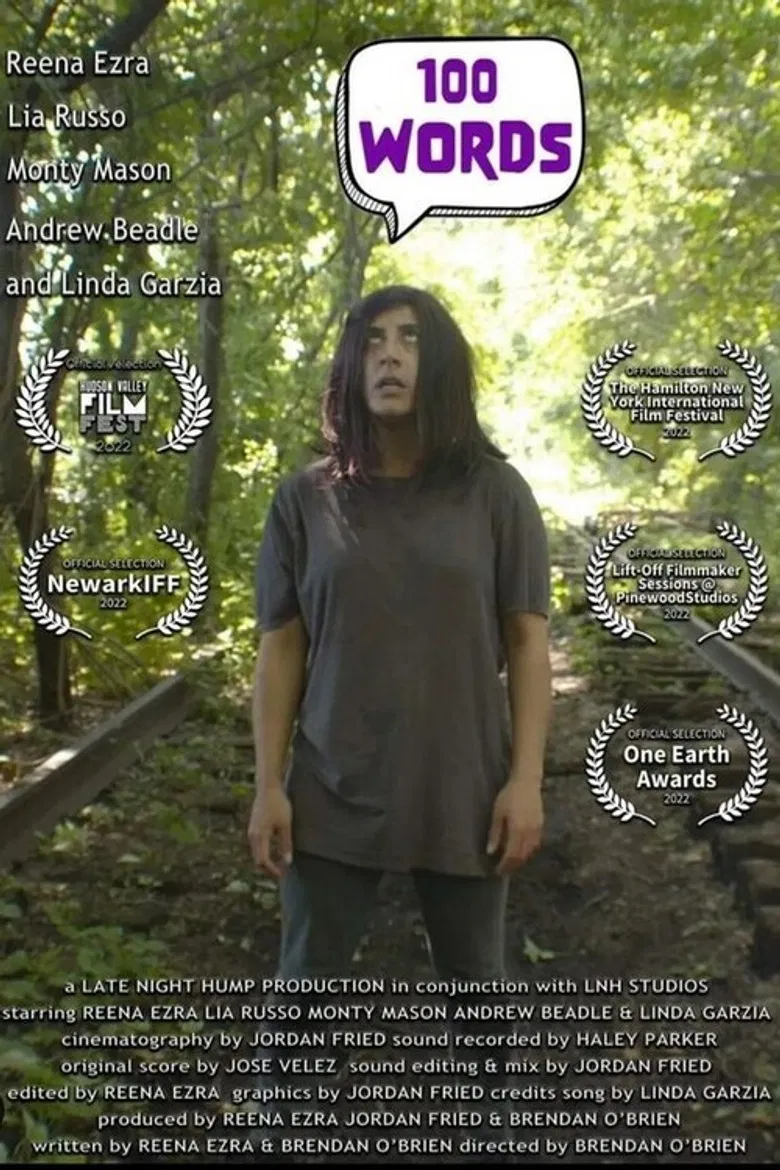 100 Words poster background