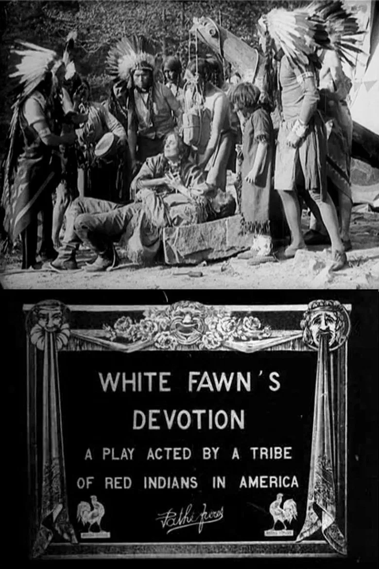White Fawn's Devotion: A Play Acted by a Tribe of Red Indians in America poster background