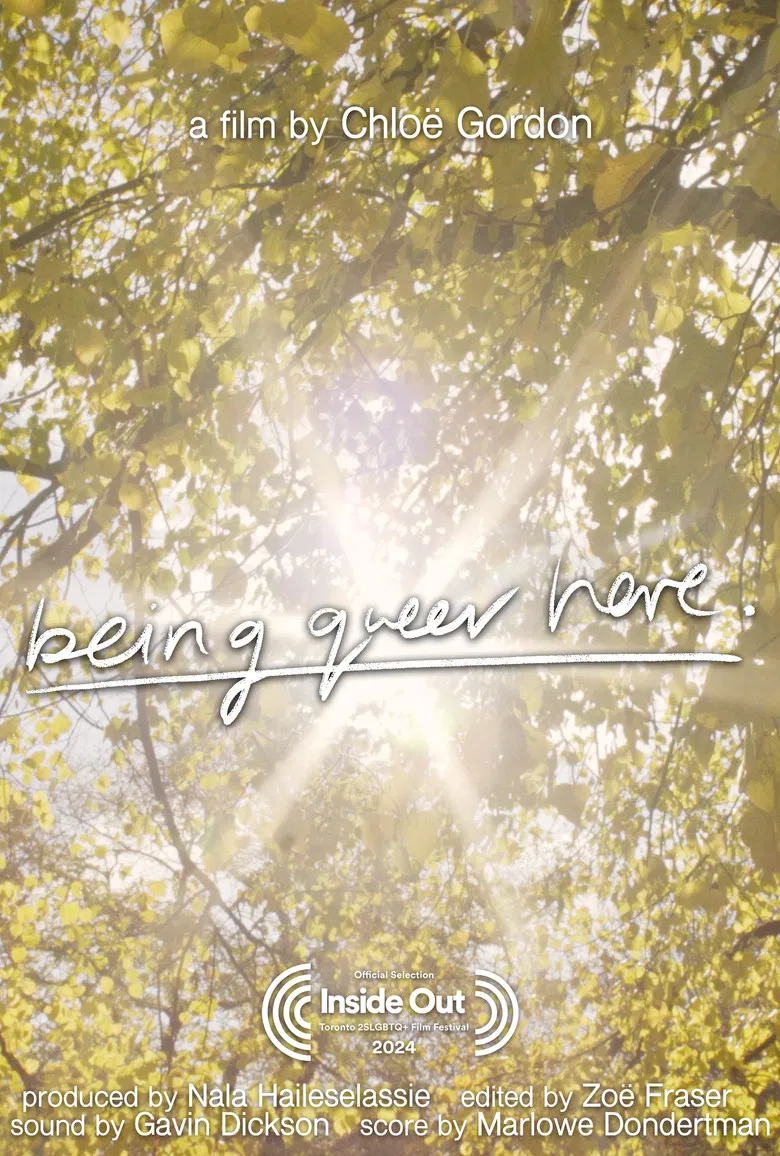 being queer here poster background