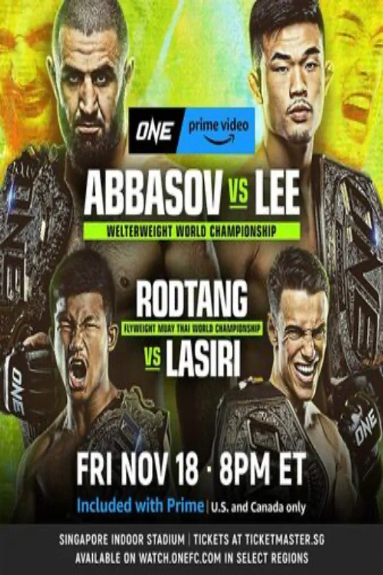 ONE on Prime Video 4: Abbasov vs. Lee poster background