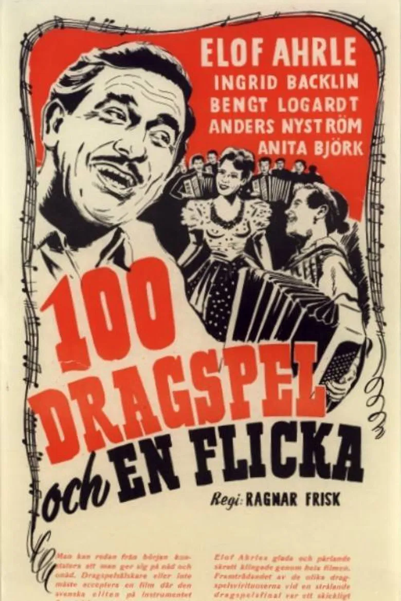 100 dragspel och en flicka poster background