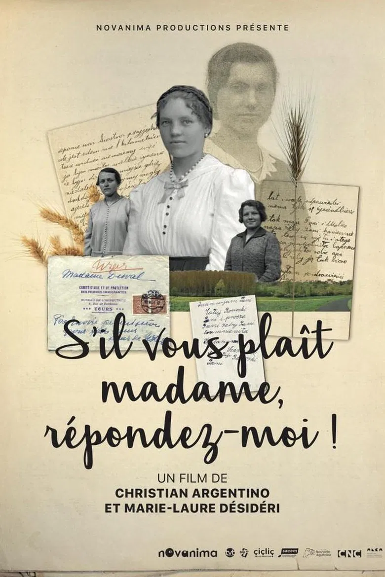 S’il vous plaît madame, répondez-moi ! poster background