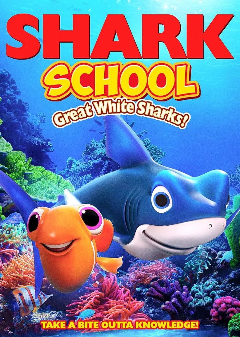 Shark School: Great White Sharks! poster background