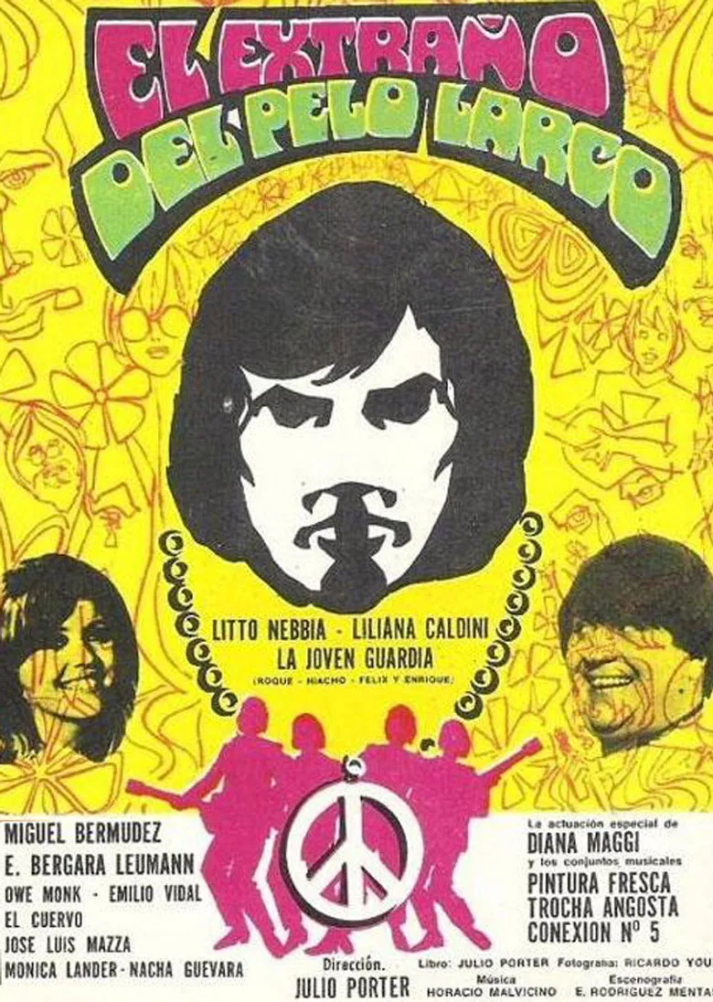 El extraño del pelo largo poster background