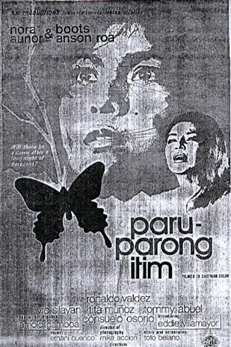 Paru-parong itim poster background