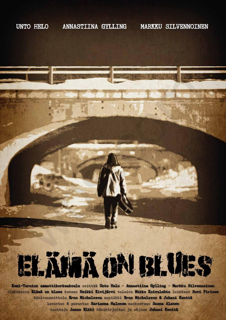 Elämä on blues poster background