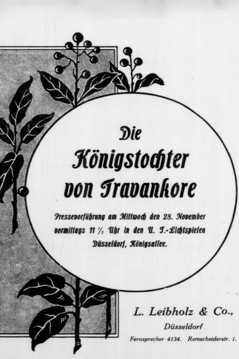 Die Königstochter von Travankore poster background