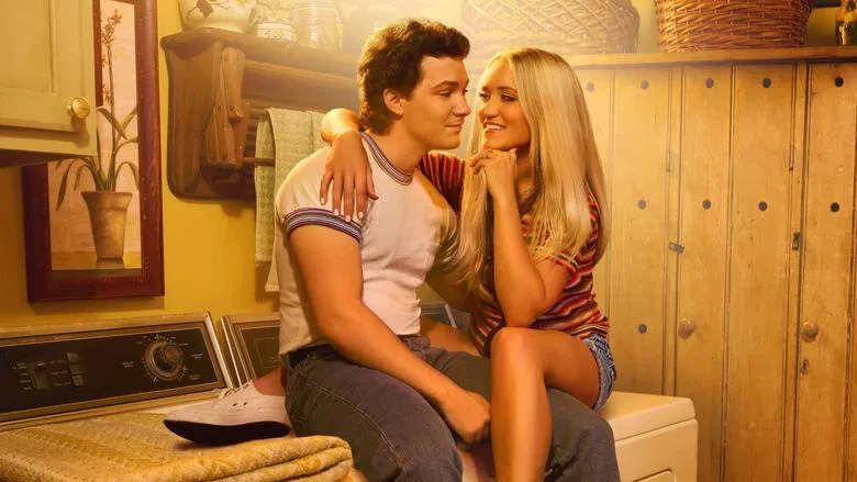 Mandy and her parents in the living room