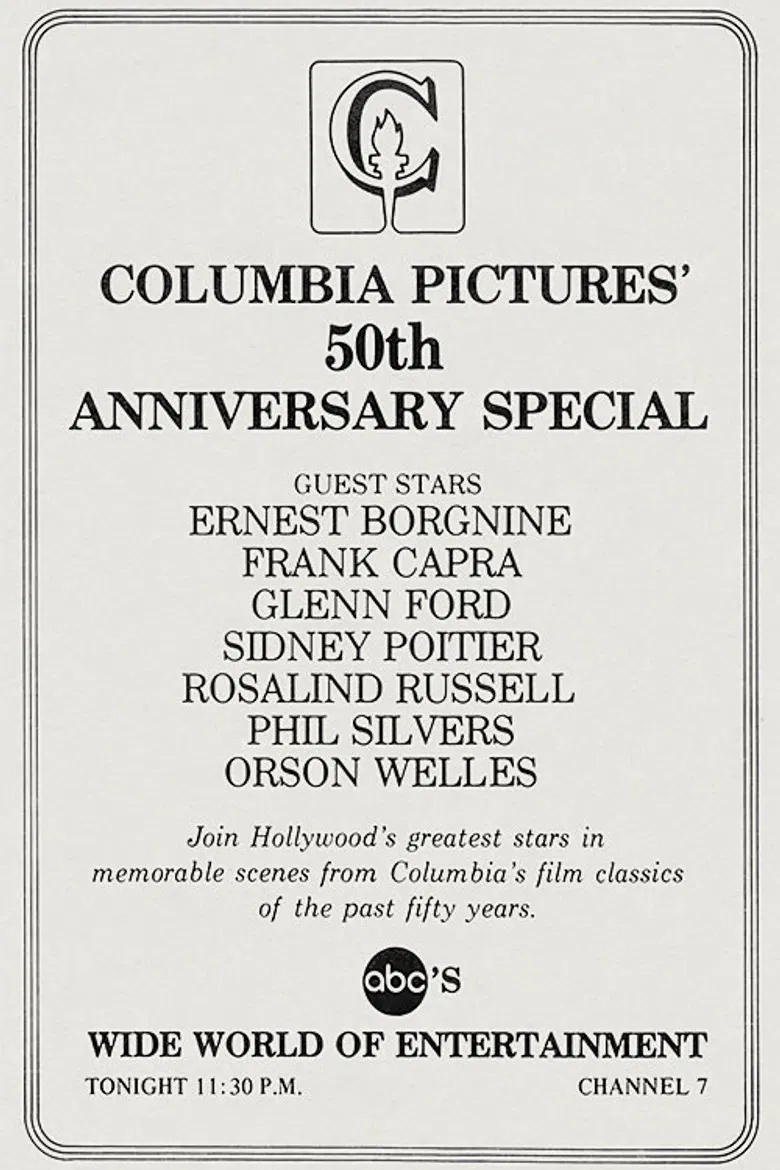 The Columbia Pictures 50th Anniversary Special poster background