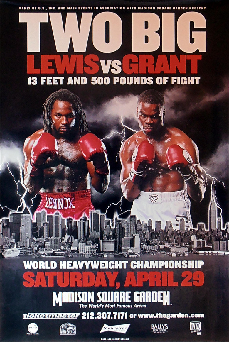 Lennox Lewis vs. Michael Grant poster background