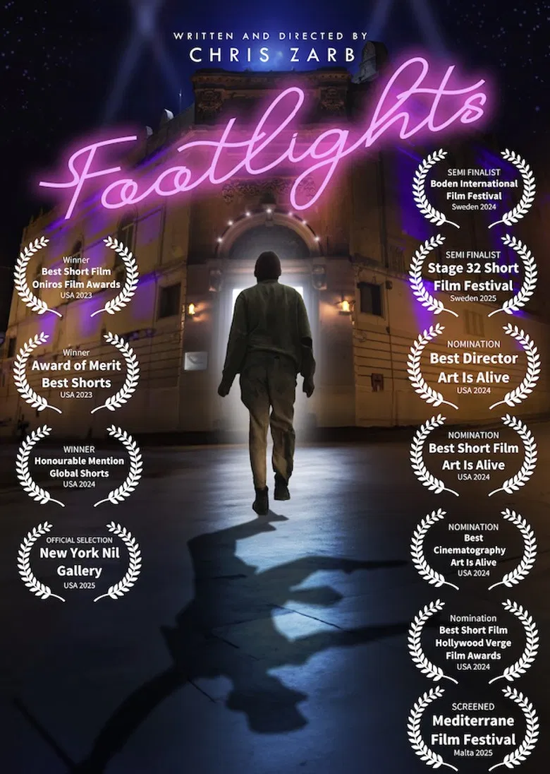 Footlights poster background