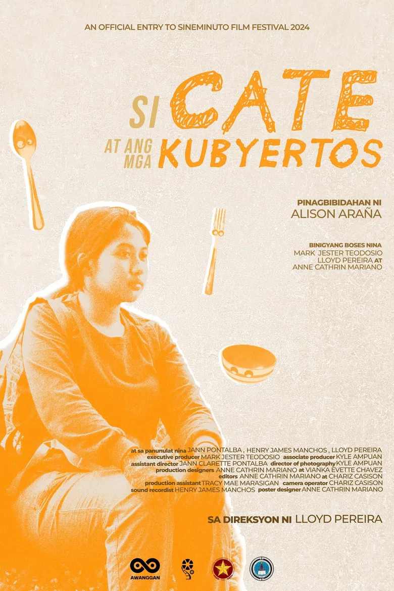 Si Cate at ang mga Kubyertos poster background