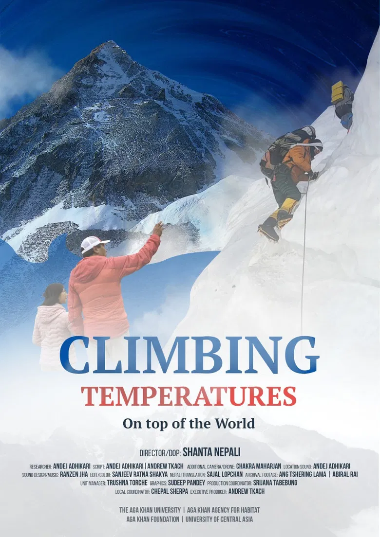 Climbing Temperatures: On Top of the World poster background