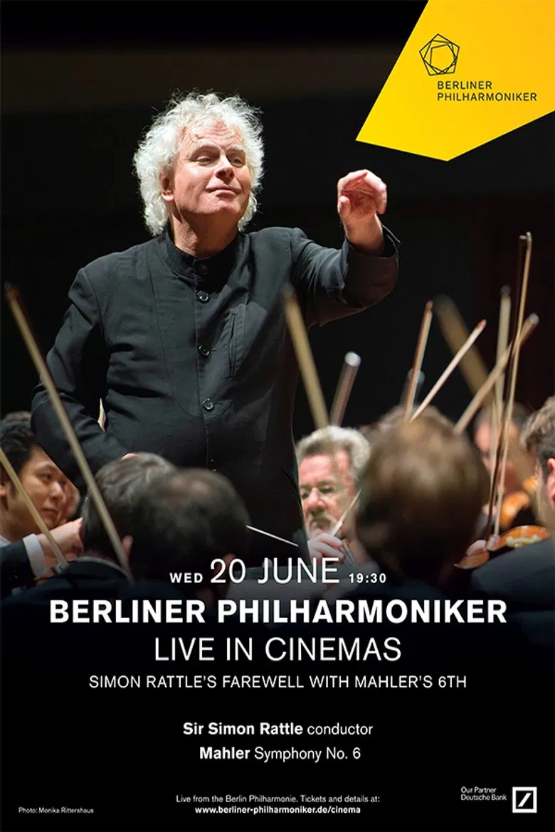 Simon Rattle’s farewell with Mahler’s Sixth poster background