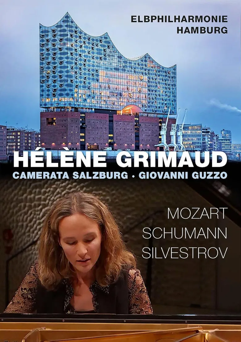 Helene Grimaud at Elbphilharmonie Hamburg: Mozart, Schumann, Silvestrov poster background
