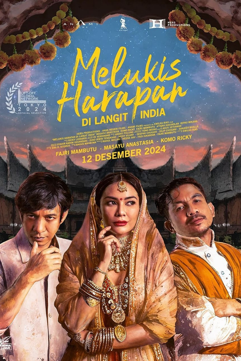 Melukis Harapan Di Langit India poster background