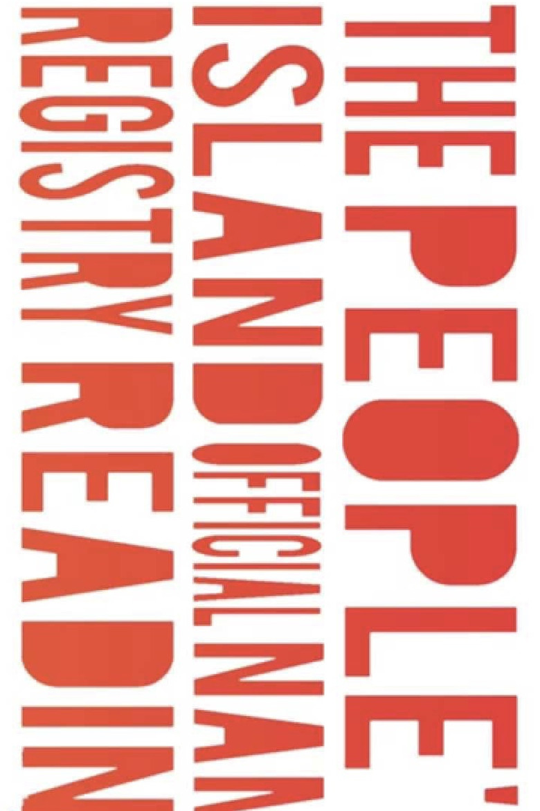 The People's Island Official Name Registry Reading poster background