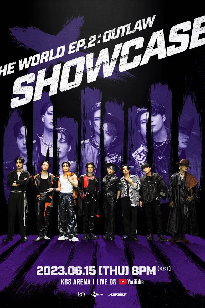 ATEEZ The World EP 2 Outlaw Comeback Showcase poster background